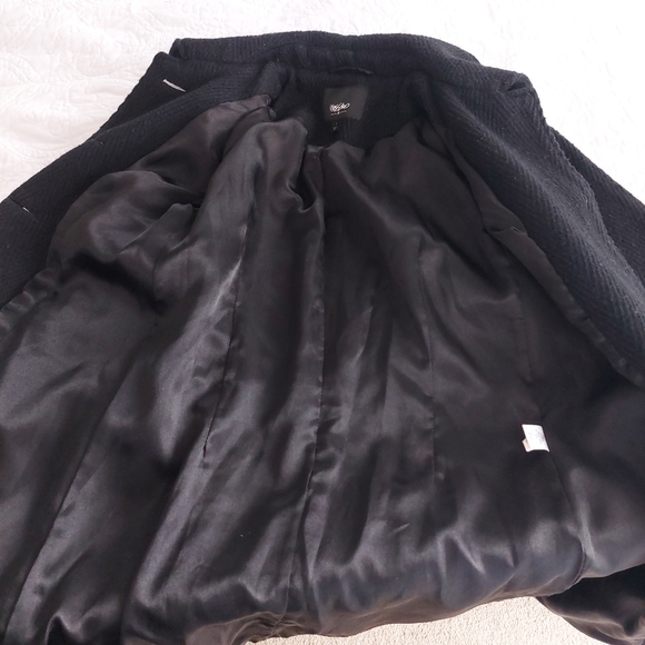 Mossimo - Black Wool Tweed Trench Coat - Picture 11 of 13